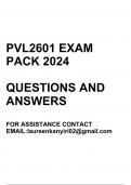 PVL2601 Exam pack 2024 (Questions and answers)