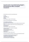 Construction Cost Estimating-Najafi &vert;66 Questions&vert; With Complete Answers&excl;&excl;