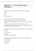 Modules 1 - 2 Threat Actors And Defenders Study Guide Questions 2024&period;