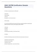 GIAC GCPM Certification Sample Questions With Complete Solutions 2024&period;