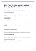 ECE Fund Of Cybersecurity And Info Security Ch 13 And 14 Prediction Test Questions 2024&period;
