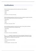 Certifications Questions Correctly Answered 2024&period;