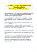 CON 237 Simplified Acquisition Procedures Exam Questions & 100% Answers