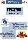 TPS3705 Assignment 1 (COMPLETE ANSWERS) 2024