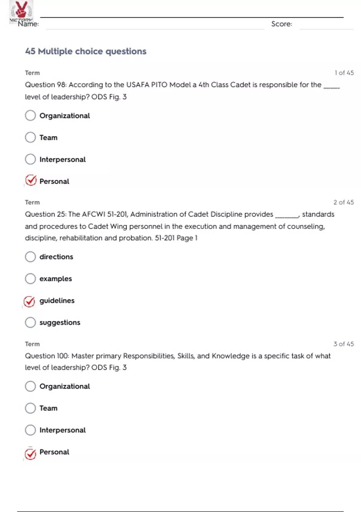DOD Mandatory Controlled Unclassified Information (CUI) Training Test ...