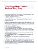  TExAS Content Exam Practice Questions/ Study Guide