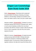 BUNDLE for Oregon law Cosmetology Exam Answered and Graded A&plus; 2024