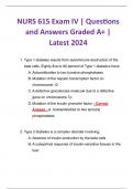 NURS615 | NURS 615 Exam IV | Questions and Answers Graded A+ | Latest 2024