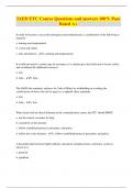 IAED ETC Course Questions and answers 100&percnt; Pass Rated A&plus;