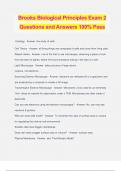 Brooks Biological Principles Exam 2 Questions and Answers 100% Pass