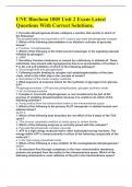 UNE Biochem 1005 Unit 2 Exam Latest Questions With Correct Solutions&period;