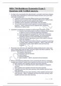 MHA 710-Healthcare Economics Exam 3 Questions with Verified Answers.