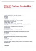  NURS 497 Final Exam Kahoot and Quiz Questions
