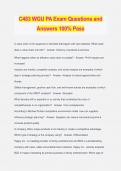 C483 WGU PA Exam Questions and Answers 100% Pass