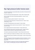 Nyc high pressure boiler license exam with verified answers