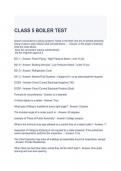 CLASS 5 BOILER TEST QUESTIONS AND ANSWERS