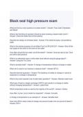Black seal high pressure exam with correct answers