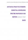   Advanced Practice Nursing: Essential Knowledge For The Profession 3rd Edition Denisco (EXAM)
