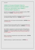 AMMO 107 EXAM&sol; INTRODUCTION TO  EXPLOSIVES MANAGEMENT CERTIFICATION  EXAM&sol; ALL QUESTIONS AND CORRECT  ANSWERS&sol; BEST GRADED A&plus;