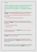 AMMO HANDLER&sol; AMMO HANDLER COURSE 108  EXAM&sol; AMMO HANDLERS FORMS USED ALL  QUESTIONS AND CORRECT ANSWERS&sol; GRADED  A&plus;