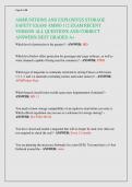 AMMUNITIONS AND EXPLOSIVES STORAGE  SAFETY EXAM&sol; AMMO 112 EXAM RECENT  VERSION ALL QUESTIONS AND CORRECT  ANSWERS&sol; BEST GRADED A&plus;