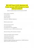 BIO 1407 Exam 4 &lpar;LSC&rpar; Questions with Correct Answers 100&percnt; &vert;&vert; Graded A&plus; Latest &lpar;2024&rpar; &vert;&vert; Certified&excl;&excl;&excl;