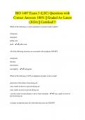 BIO 1407 Exam 3 &lpar;LSC&rpar; Questions with Correct Answers 100&percnt; &vert;&vert; Graded A&plus; Latest &lpar;2024&rpar; &vert;&vert; Certified&excl;&excl;&excl;