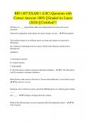 BIO 1407 EXAM 1 &lpar;LSC&rpar; Questions with Correct Answers 100&percnt; &vert;&vert; Graded A&plus; Latest &lpar;2024&rpar; &vert;&vert; Certified&excl;&excl;&excl;