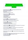 NR565 Advanced Pharmacology Fundamentals Test Questions and Answers
