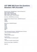 UCF QMB 3602 Exam One Questions &Answers 100&percnt; Accurate&excl;&excl;