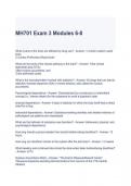 MH701 Exam 3 Modules 6-8 Questions and Answers 2024