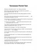 Tennessee Permit Test