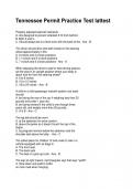 Tennessee Permit Practice Test lattest