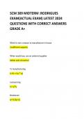 SCM 309 MIDTERM :RODRIGUES EXAM(ACTUAL EXAM) LATEST 2024 QUESTIONS WITH CORRECT ANSWERS GRADE A+