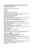 UNE BIOCHEM 1005 WEEK 1 QUESTIONS WITH CORRECT ANSWERS&period;