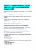 Esthetics Oregon State Board Practice Exam With 100&percnt; Correct And Verified Answers 2024