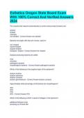 Esthetics Oregon State Board Exam With 100&percnt; Correct And Verified Answers 2024