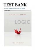 Test Bank for A Concise Introduction to Logic 11th Edition by Patrick J. Hurley ISBN: 9781111346232 Complete Guide
