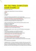 PSY 291 FINAL EXAM STUDY GUIDE EXAMS 1-3