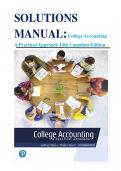 Solutions Manual for College Accounting A Practical Approach 14th Canadian Edition Jeffrey Slater, Debra Good