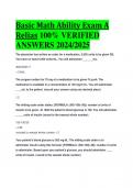 BEST REVIEW Basic Math Ability Exam A Relias 100% VERIFIED  ANSWERS 2024/2025
