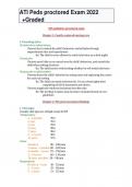 ATI Peds proctored Exam 2022 &plus;Graded