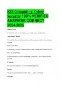 BEST REVIEW KS3 Computing: Cyber Security 100% VERIFIED  ANSWERS CORRECT  2024/2025