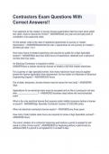 Contractors Exam Questions With Correct Answers&excl;&excl;