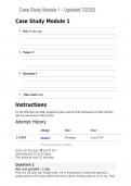 Case Study Module 1 Questions with Correct Answers 100% verified