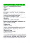 Capstone Pharm Pre-Assessment Quiz