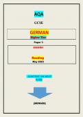 AQA  GCSE  GERMAN  Higher Tier  Paper 3  8668/RH  Reading||MERGED||GRADED A+