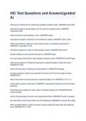 HIC Test Questions and Answers&lpar;graded A&rpar;