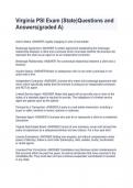 Virginia PSI Exam &lpar;State&rpar;Questions and Answers&lpar;graded A&rpar;