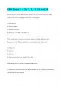 CBN Exam 1 - Ch&period; 1&comma; 2&comma; 11&comma; 23 and 24